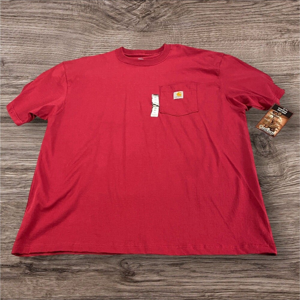 Carhartt Men's Size Small K87 Loose Fit Heavyweight Pocket Tee T-Shirt - Picture 4 of 15